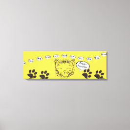 Lienzo Sueños soñolientos del gatito del gato divertido