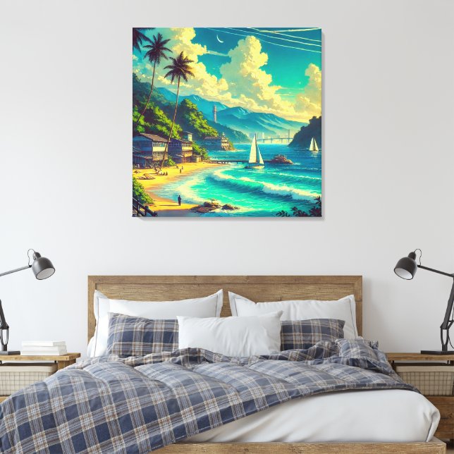 Lienzo Sueños Tropicales de Ryukyu (Insitu(Dormitorio))