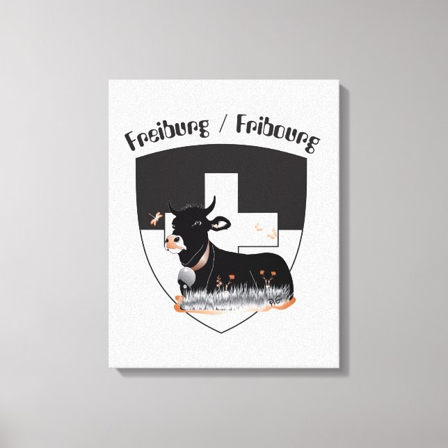 Lienzo Suiza Suisse Switzerland Fribourg (Anverso)