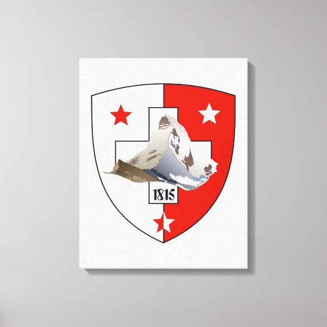 Lienzo Suiza Suisse Switzerland Wallis (Anverso)