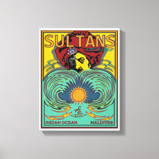 LIENZO SULTANS MALDIVES SUPERFICIE DEL OCÉANO INDIO