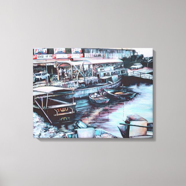 Lienzo Sultry Prelude al atardecer, Jaffe, Israel (Anverso)