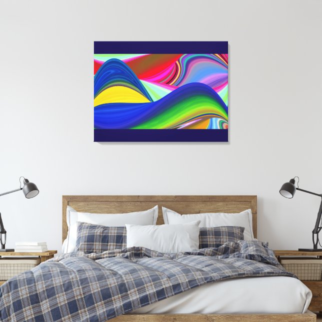 Lienzo Summerrainbow , Resumen del Rainbowart 3D (Insitu(Dormitorio))