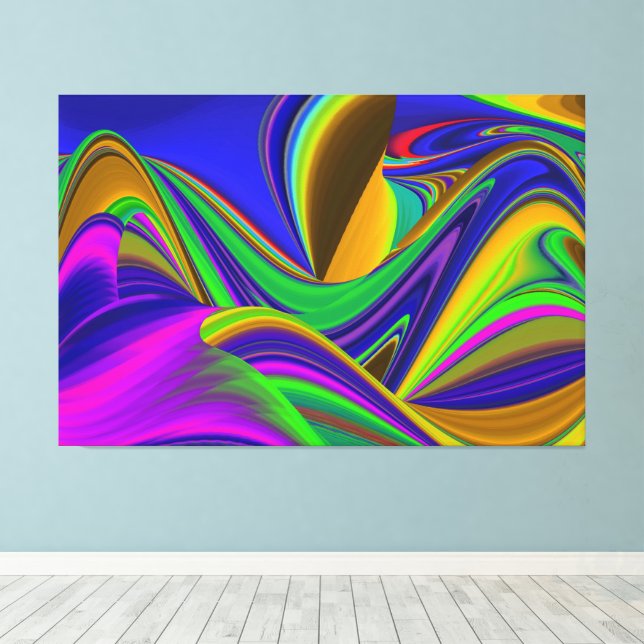 Lienzo Summerrainbow , Resumen del Rainbowart 3D (Insitu (piso de madera))