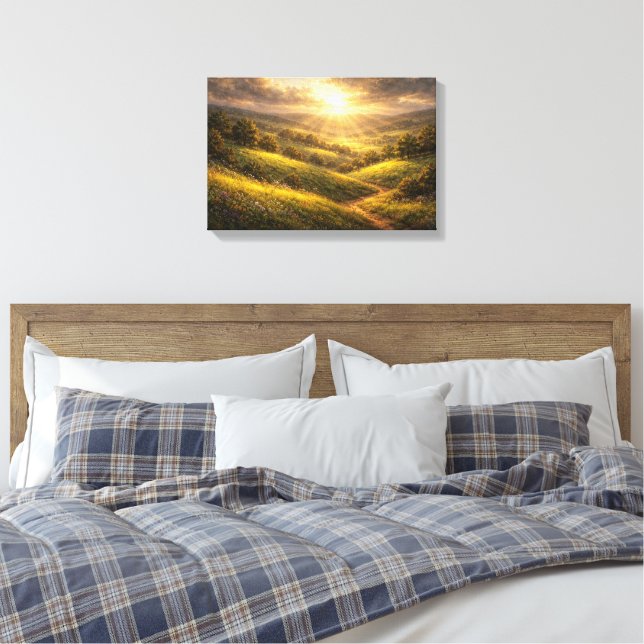 Lienzo Sun-Drenched Golden Valley  (Insitu(Dormitorio))