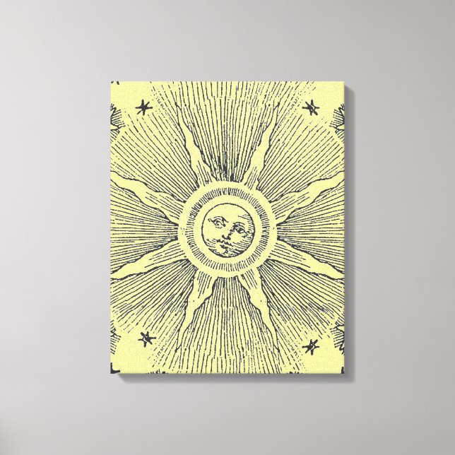 Lienzo Sun Stars Noche de la antigüedad Cielo Medieval Zo (Anverso)