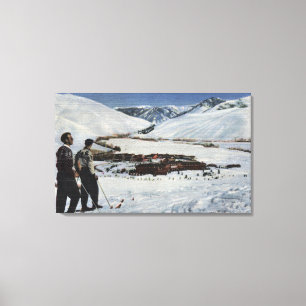 Lienzo Sun Valley, identificación - escena del invierno