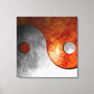 Lienzo Sun y Moon Yin Yang