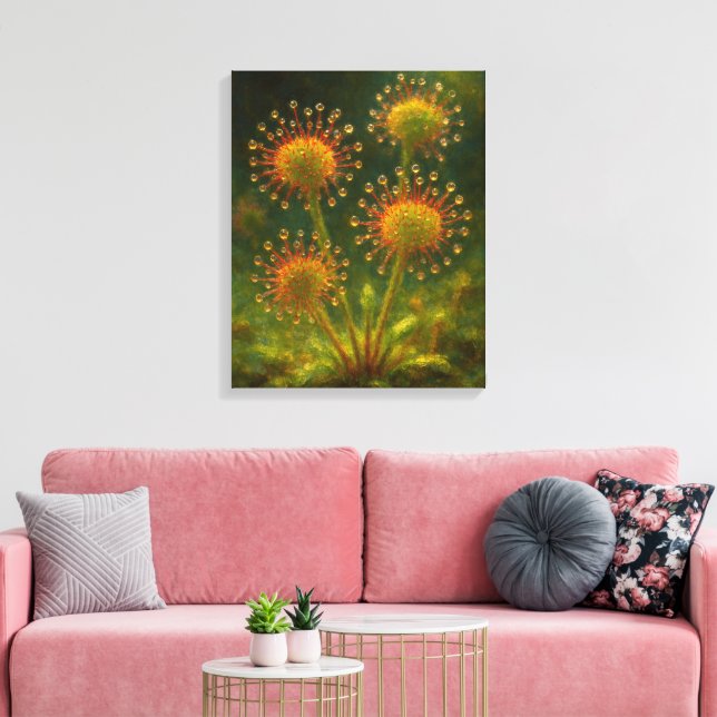 Lienzo Sundew: Toxic Elegance Impressionist Art (Insitu (Sala de estar))