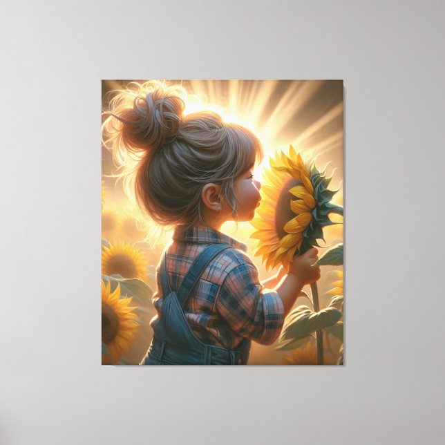 Lienzo Sunflower Child (Anverso)