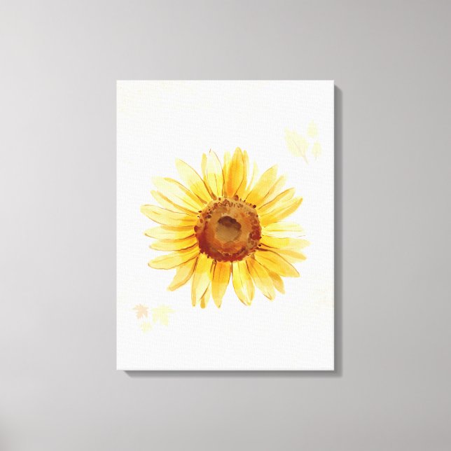 Lienzo Sunflower Watercolor (Anverso)