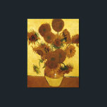 Lienzo Sunflowers: 1888 by Van Gogh<br><div class="desc">Post de Vincent Van Gogh - Pintura impresionista "Sunflowers: 1888."</div>