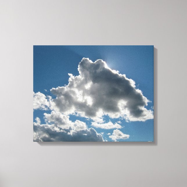Lienzo Sunlit Clouds Under Open Sky (Anverso)