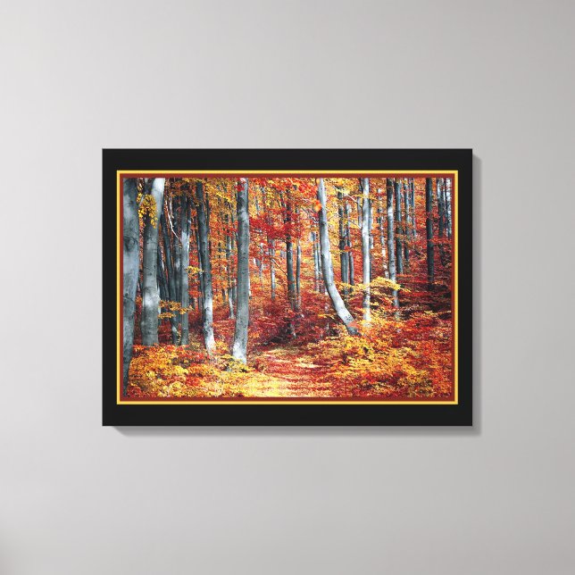 Lienzo Sunny Autumn Forest (Anverso)