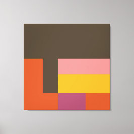 Lienzo Sunny Blocks Brown & Naranja