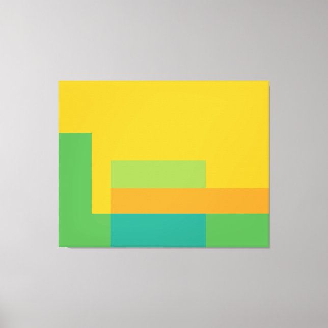 Lienzo Sunny Blocks Green & Yellow (Anverso)