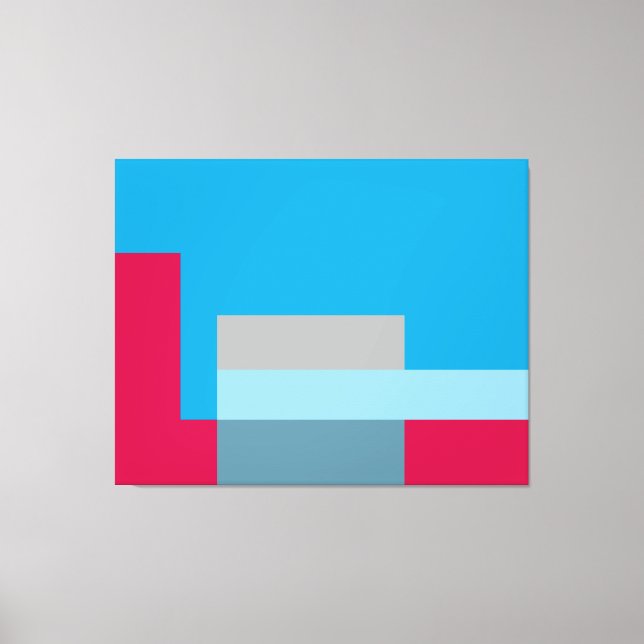 Lienzo Sunny Blocks Red & Blue (Anverso)