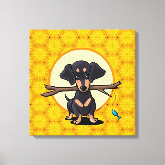 Lienzo Sunny Boho Dachshund Dog (Anverso)