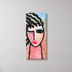 Lienzo Sunny Day Resumen retrato digital de una mujer