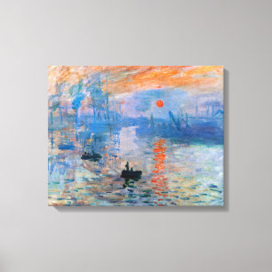 Lienzo Sunrise, 1872, Claude Monet Canvas Print