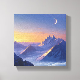 Lienzo Sunrise ilumina las montañas Meili