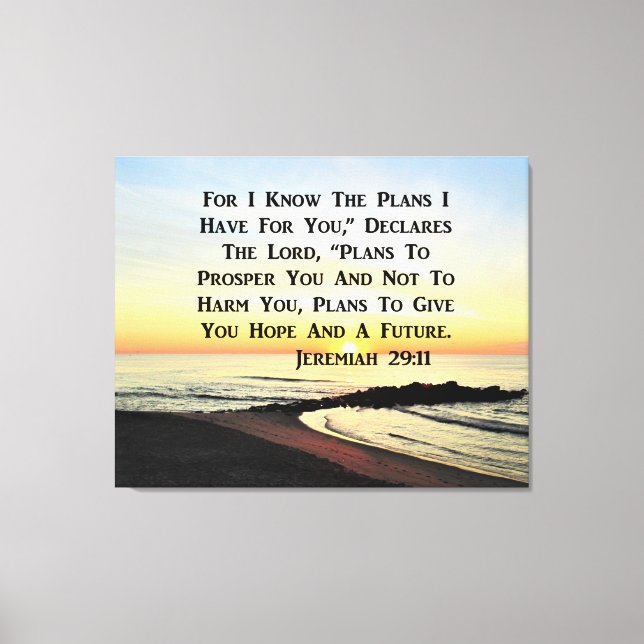 LIENZO SUNRISE JEREMIAH 29:11 BIBLIA VERSE (Anverso)