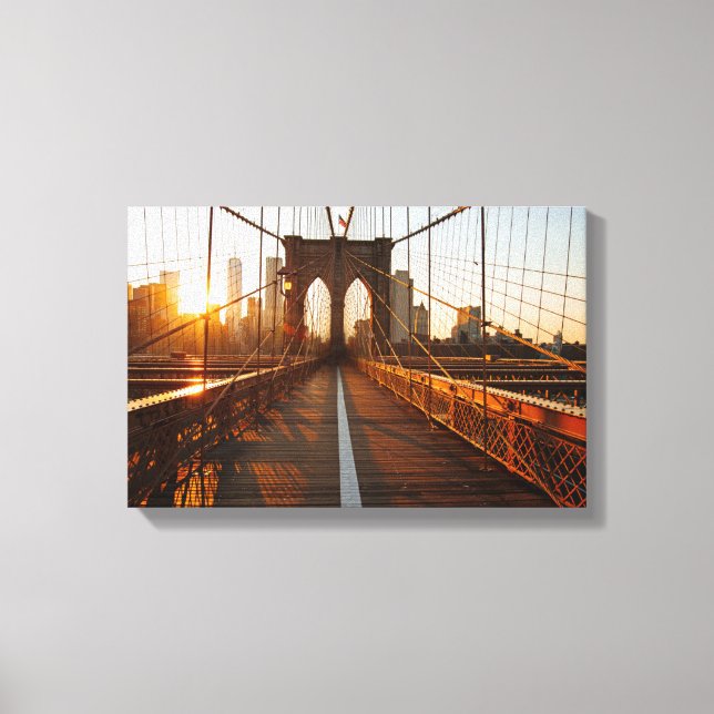 Lienzo Sunrise New York City Brooklyn Bridge Sunrise (Anverso)