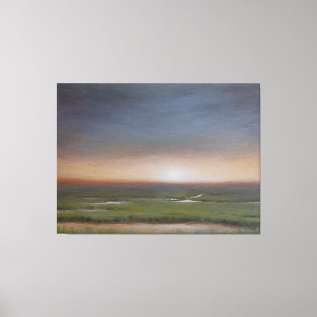 Lienzo Sunrise Over the Marsh - Canvas Print (Anverso)