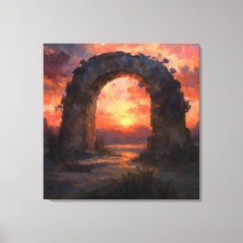 Lienzo Sunset Arch - Painterly Style Landscape Art