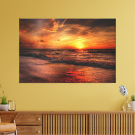 Lienzo Sunset Beach Canvas Print Picture 17