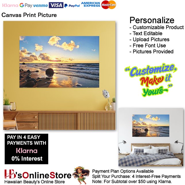 Lienzo Sunset Beach Canvas Print Picture 27 (Sunset Beach Canvas Print Picture 27.)