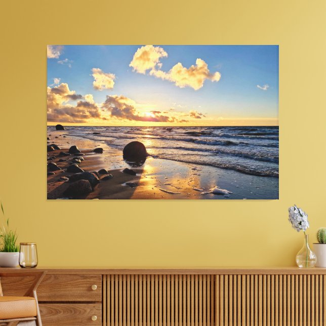 Lienzo Sunset Beach Canvas Print Picture 27 (Insitu (Sala de estar))