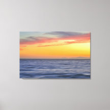 Sunset Beach Ocean Abstract Wall Art