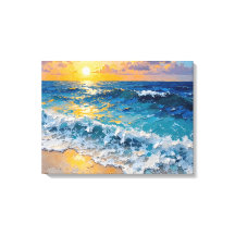 Sunset Beach Premium Wrapi Canvas Wall Art