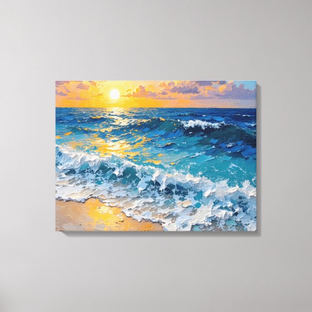 Lienzo Sunset Beach Premium Wrapi Canvas Wall Art (Anverso)