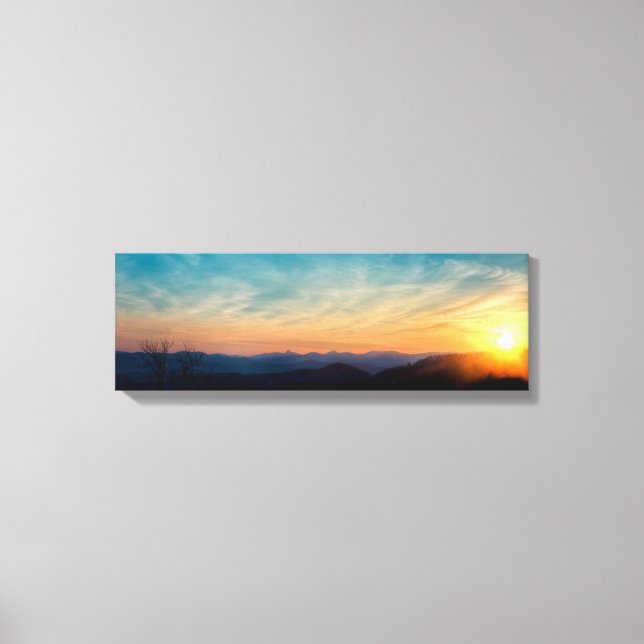 Lienzo Sunset de Blue Ridge Mountain (Anverso)