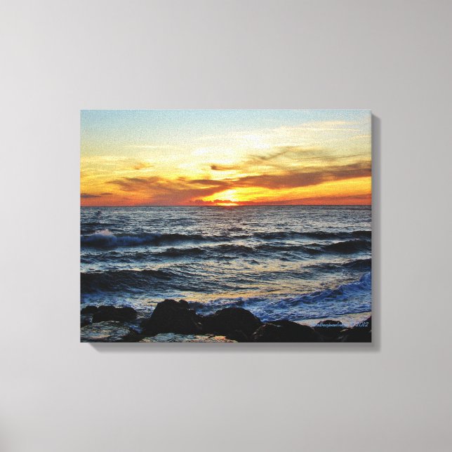Lienzo Sunset de Cape May Point (Anverso)