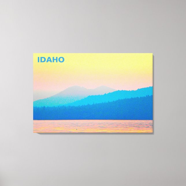 Lienzo Sunset de cian y salmón (Anverso)