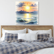 Sunset de color agua