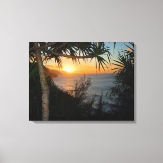 Lienzo Sunset de la costa de Kauai Na Pali