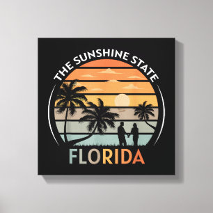 Lienzo Sunset de la playa de Verano de Florida