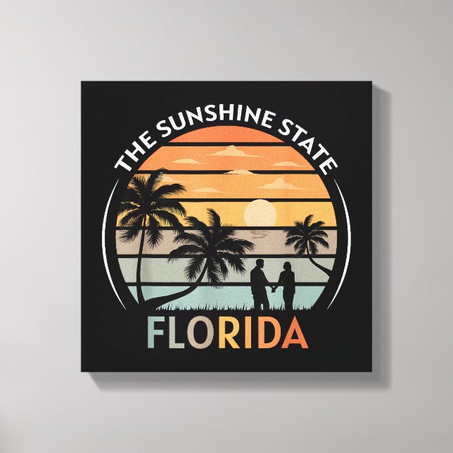 Lienzo Sunset de la playa de Verano de Florida (Anverso)