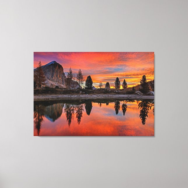 Lienzo Sunset de Lago Encantado (Anverso)