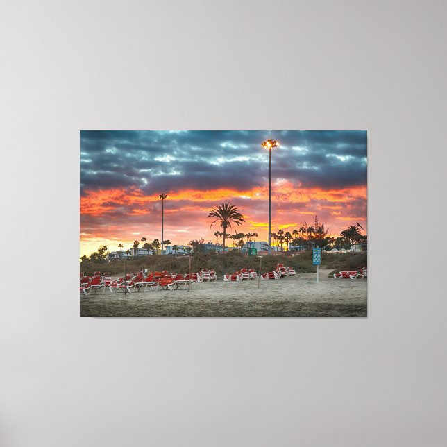 Lienzo Sunset de Maspalomas (Anverso)
