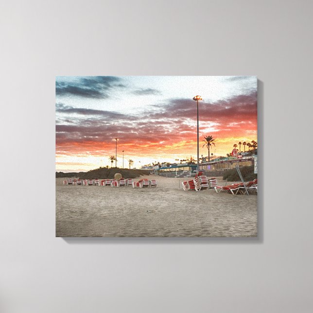 Lienzo Sunset de Maspalomas (Anverso)