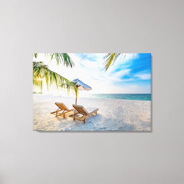 Lienzo Sunset de playa asombrosa (Anverso)