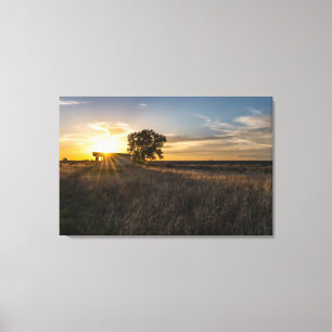 Lienzo Sunset de Shed Colorado abandonado