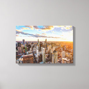 Lienzo Sunset en Chicago