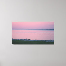 Lienzo Sunset en el lago Rend Illinois