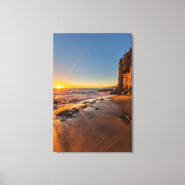 Lienzo Sunset en Victoria Beach 2 (Anverso)